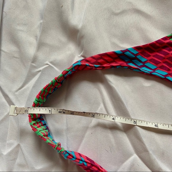 Y2K Guess Multicolor Geometric Halter Dress - Picture 10 of 12